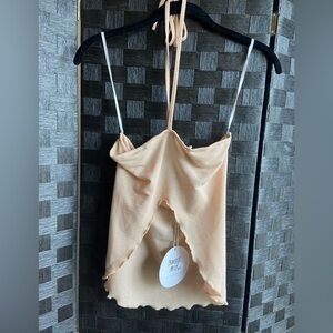 Princess Polly Tan Halter Top